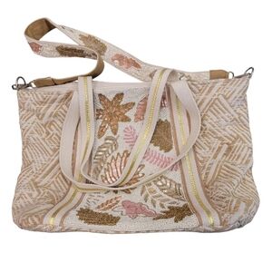 America & Beyond Embellished Tote Beading Sequins Hand Crafted